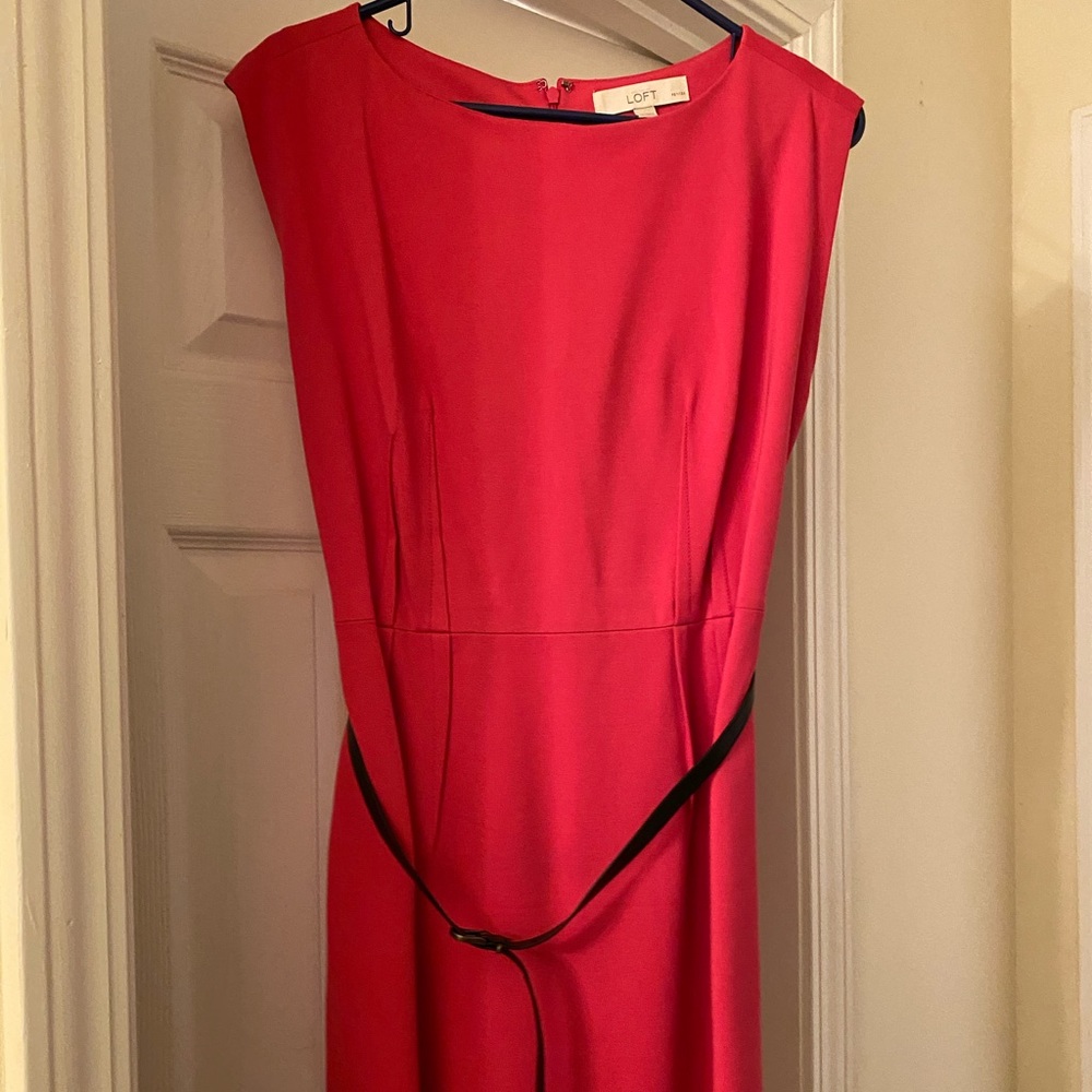 Pink dress with belt from Ann Taylor’s Loft